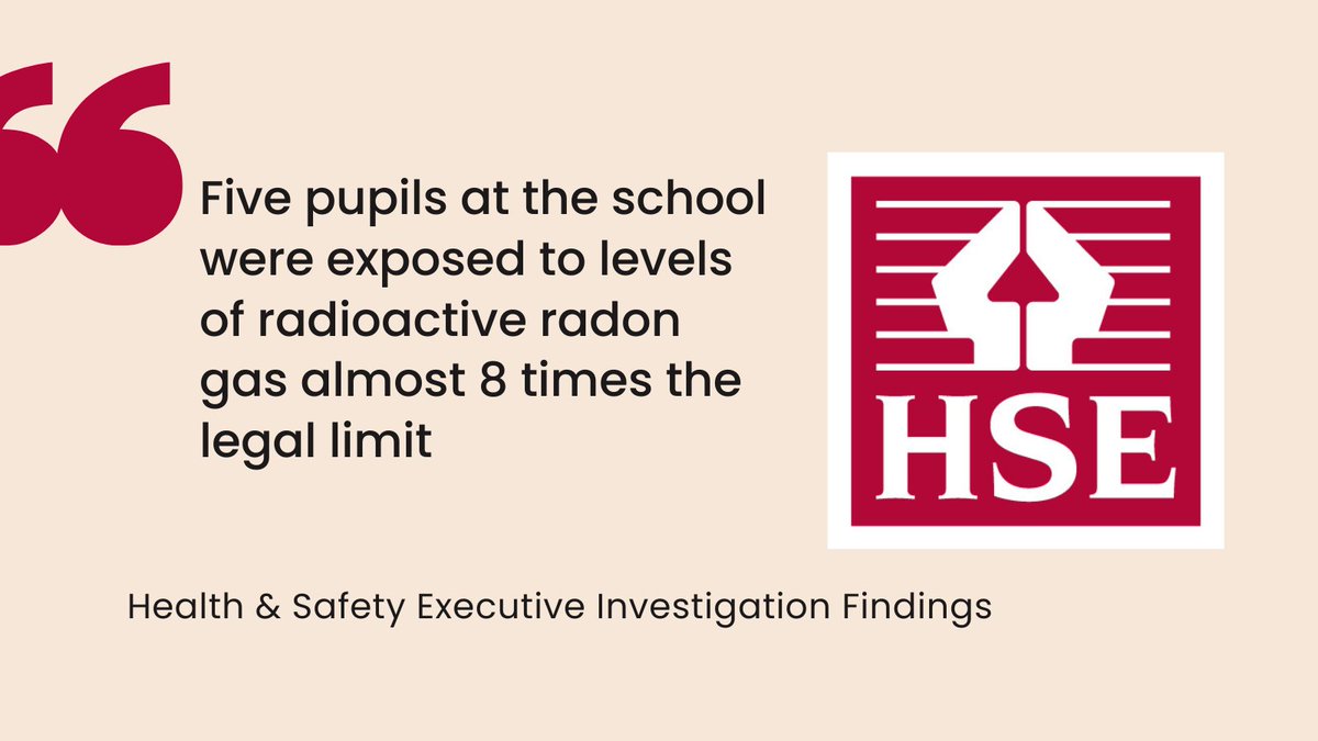 BREAKING NEWS: Boarding school fined £50k by HSE for failing to protect staff and pupils from radioactive radon gas radonassociation.co.uk/2023/07/breaki…