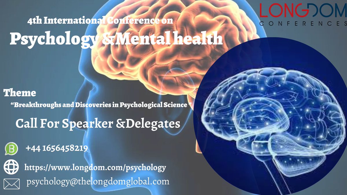 Thrilled to announce 4th International Conference on
Psychology and Mental Health on December12-13, 2023 at Paris, France.
 linkhttps://lnkd.in/deE8Sbut
#psychologyconferences #parisevents #mentalhealthconferences