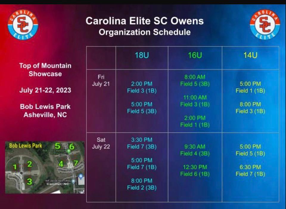 This weekend in the Top  mountains showcase. I will be playing at Bob Lewis Park in Asheville, NC. <a href="/UpstateSoftball/">USC Upstate Softball</a> <a href="/ErskineSoftball/">Erskine Softball</a> <a href="/LimestoneSball/">Limestone Softball</a> <a href="/EliteOwens/">Carolina Elite Owens</a> @PRESBYSB <a href="/UGASoftball/">Georgia Softball</a>