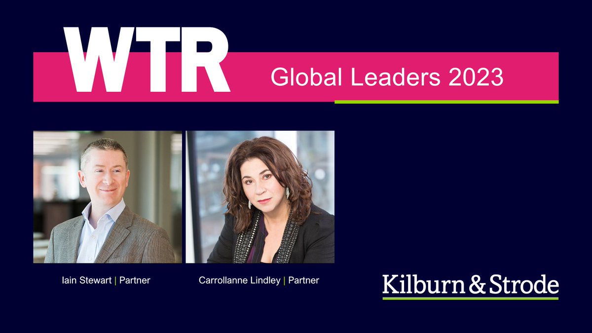 Congratulations to our partners Iain Stewart and Carrollanne Lindley who have been recognised as 'Global Leaders' within the trade mark practice in the 2023 edition of <a href="/WTR_Alerts/">World Trademark Review</a> Global Leaders.  #intellectualproperty #trademarks