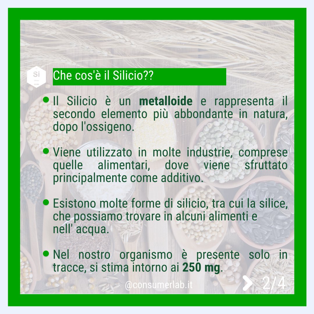 Consumerlab1's tweet photo. 📷 E’ bene introdurre nella nostra #dieta alimenti ricchi di #silicio per favorire il benessere di pelle, capelli e ossa. Si tratta di un minerale abbastanza distribuito nei tessuti e che ha un ruolo biologico nella salute umana. https://t.co/yqjvaZZyQj