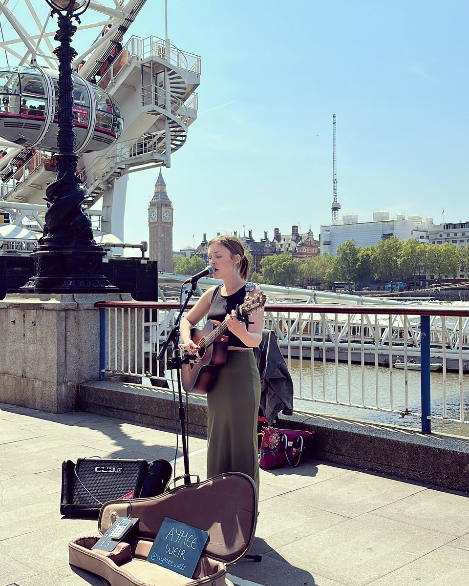 Busking on the Southbank today 1:30-2:30 🌞🌻