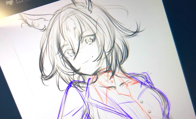 シリウスシンボリ描いてるよ