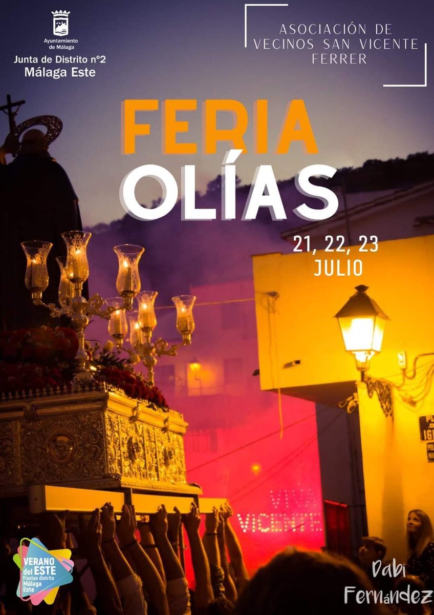 PTV_Malaga's tweet photo. #PlanazosFinde 

🎉 Este fin de semana la barriada de Olías celebra su Feria en honor a su patrón San Vicente Ferrer con un programa repleto de actividades para toda la familia. https://t.co/vJzq7AwI8i