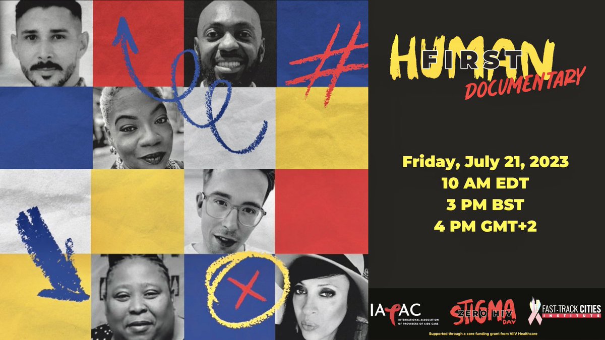 📣 PREMIERE: #HumanFirst #ZeroHIVStigmaDay short documentary premiere at 10 am EDT / 3 pm BST / 4 pm GMT+2, 21 July 2023 via the @IAPAC YouTube channel: youtube.com/@intlassociati…