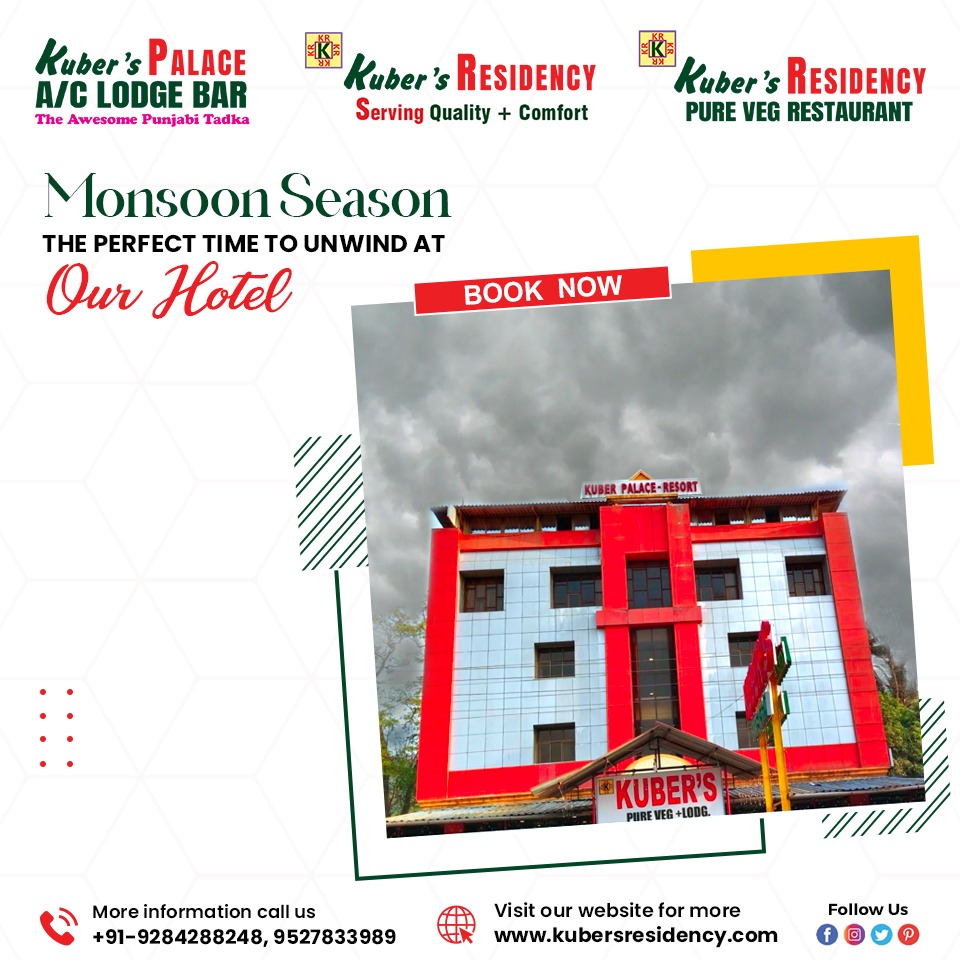 Enjoy The Monsoon Season

 𝑻𝒉𝒆 𝑷𝒆𝒓𝒇𝒆𝒄𝒕 𝑻𝒊𝒎𝒆 𝑻𝒐 𝑼𝒏𝒘𝒊𝒏𝒅 𝑨𝒕 𝑶𝒖𝒓 𝑯𝒐𝒕𝒆𝒍 

☎️ +91-9284288248, 9527833989

#kubersresidency #monsoonseason #comfort #tourism #familyresort #luxuryliving #explore #dreamtrip #comfortablestay #fun #rooms #vacation #holiday