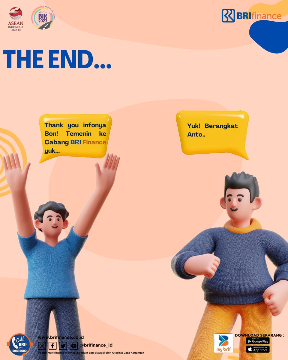 Hi Sobat BRIF,

Dari chit chat Boni dan Anto ada sedikit insight lho tentang produk di perusahaan pembiayaan. Yukk disimak☺️

#BRIFinance #SobatBRIF #MyBRIf #BRI #PerusahaanPembiayaan #LiterasiKeuangan #pinjolilegal #pinjol