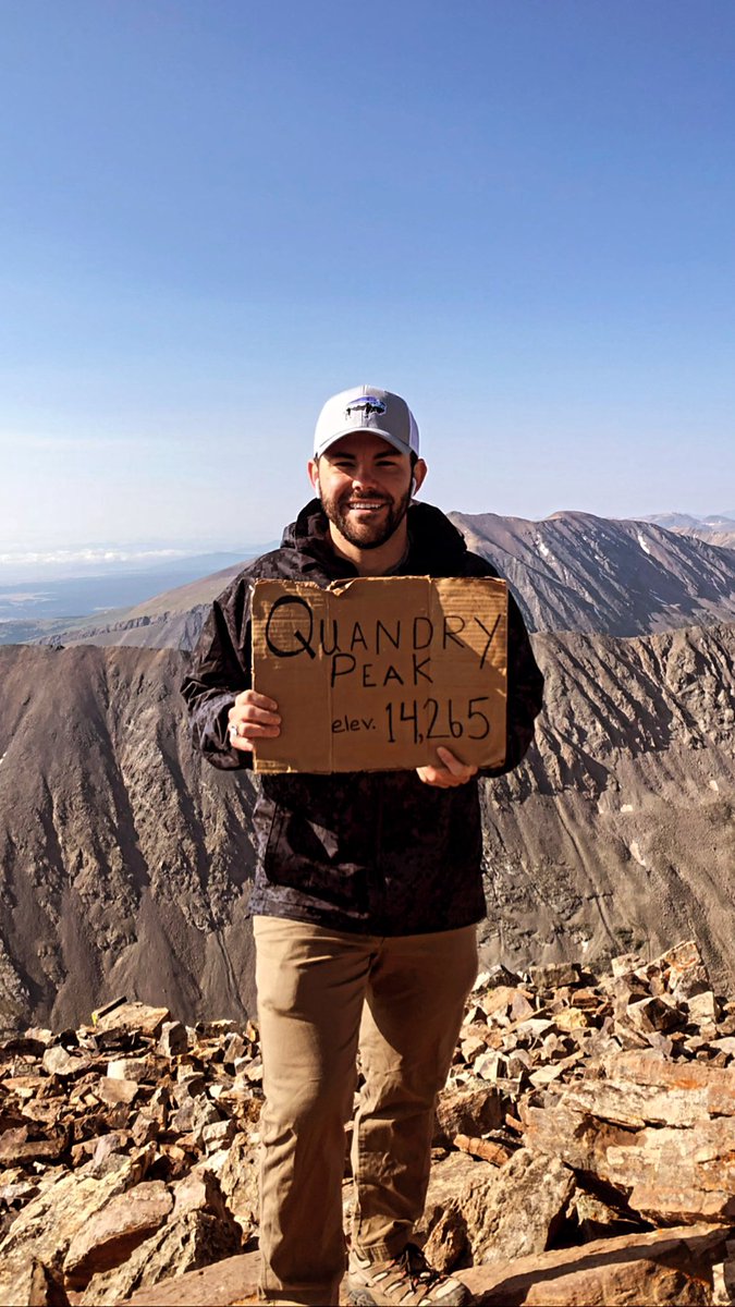 DanDaley's tweet photo. 5 years ago today, I climbed my first 14er in Colorado… I’ve now done 10 of the 53.

Do the things you love before it’s too late to do them at all! https://t.co/67emid0Y5Q