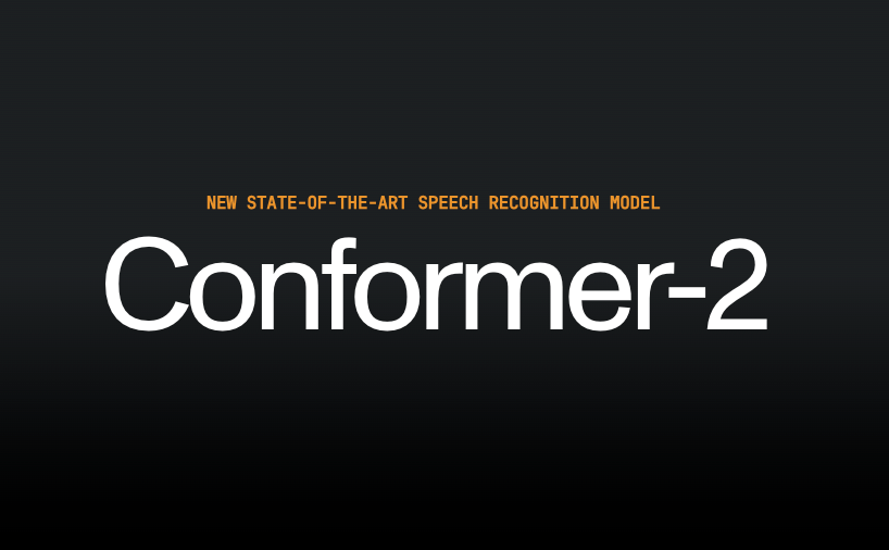 svpino's tweet photo. AI progress doesn't sleep at night!

A new state-of-the-art speech recognition model was just released: Conformer-2 is now available!

I covered the first version of this model a few months ago. Conformer-1 was trained on 650,000 hours of audio, which now sounds like nothing next to the 1.1M hours of training audio data of Conformer-2!

The Conformer architecture is fascinating.

The Google Brain team combined transformers and convolutional neural networks to get the best of both worlds: Transformers are good at capturing global interactions in the data, while a CNN knows how to exploit local features.

The result is an architecture that can efficiently model an audio sequence's local and global dependencies, and that's the foundation of Conformer-2.

To understand how good the model is, go to the playground linked below and try a YouTube video. I have an accent, and the model transcribes my videos with no issues.

Compared to the first version, Conformer-2 is more accurate and robust, especially in processing noisy audio and dealing with the names of people, places, and things.

The team @AssemblyAI is behind Conformer-2. They partnered with me on this post. Conformer-2 is available in their API, and you can try it for free on their playground.