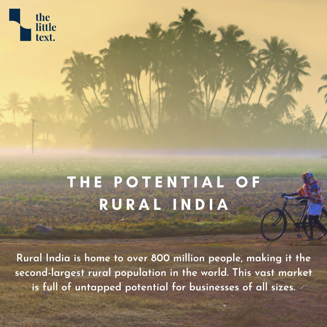thelittext's tweet photo. Are you ready to tap into the potential of rural India?

If YES, then you are at the right place, checkout the full post for all you need to know to succeed in this market

#ruralindia #ruralbusiness #businessinindia #indianbusiness #startupindia #makeinindia #untappedmarkets https://t.co/S4KmymO6vm