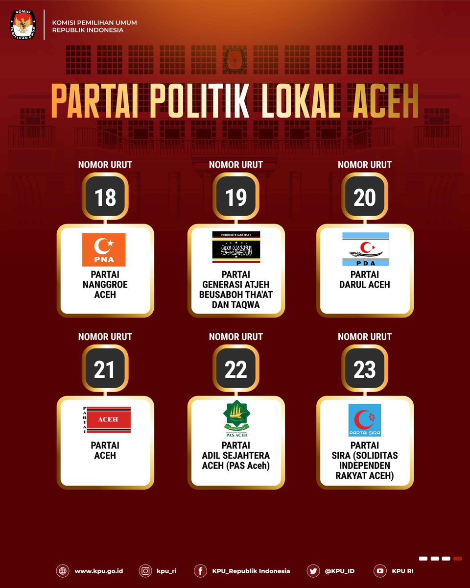 KPU_ID's tweet photo. #TemanPemilih, kamu perlu tahu inilah nomor urut Partai Politik Peserta #PemiluSerentak2024 ...

Yuk kenali lebih dekat dengan menyimak infografik ini ya...!

#KPUMelayani https://t.co/Gm5sbNh1gs