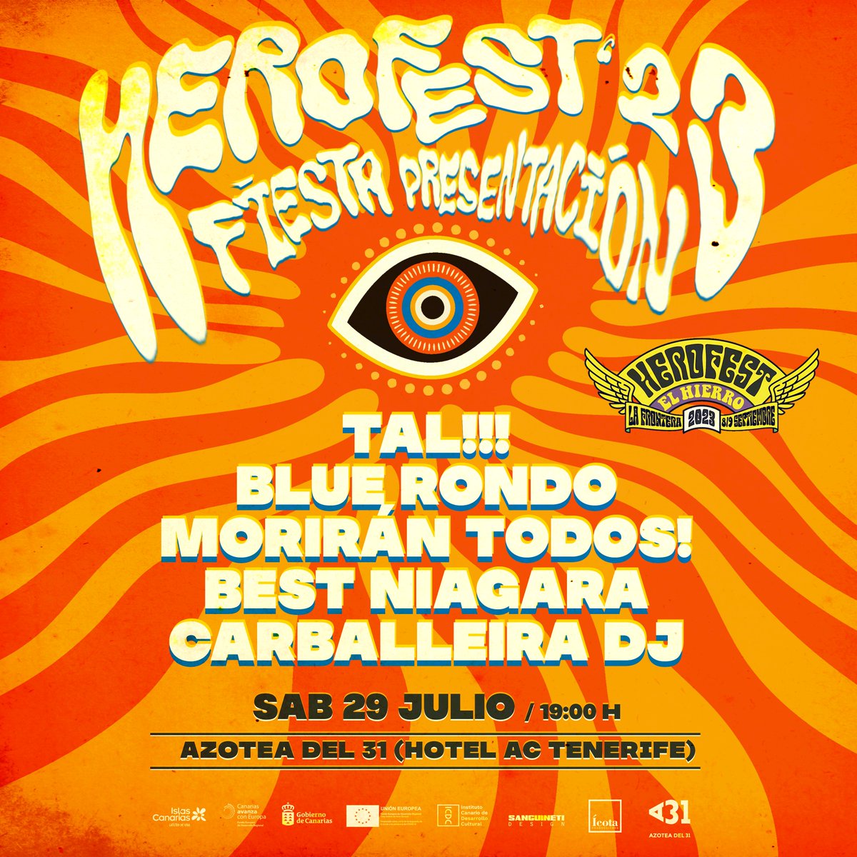 El próximo sábado 29 de julio LIVE en @azoteadel31 Hotel AC SC Tenerife (antigua Maya) en la fiesta de presentación de <a href="/herofestelhierr/">HeroFestElHierro</a> 23
Entrada gratuita hasta completar aforo.
#santacruzdetenerife #islascanarias #festival #summer #verano #fiesta #party #alternativemusic #si