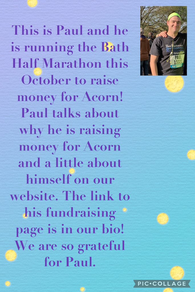 Just a reminder about Paul running the Bath Half Marathon in October! 💙