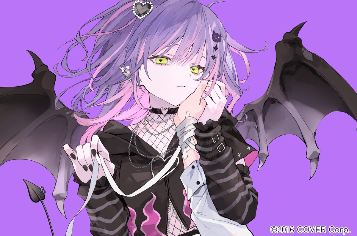 ホロライブ 常闇トワ様の『ラヴィ』カバー動画のイラストを担当させて