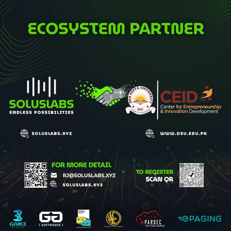 SolusLabsVC's tweet photo. 📢 Exciting Announcement! 📷 

We are pleased to Welcome @lifeatdsu DHA Suffa University In Solus Labs Hackfest 2023 South East Asia  

#incubation #startups #fundraising #Web3Startup #HackFest #IncubationProgram #Entrepreneurship #Web3Revolution https://t.co/iszmz2oi7c
