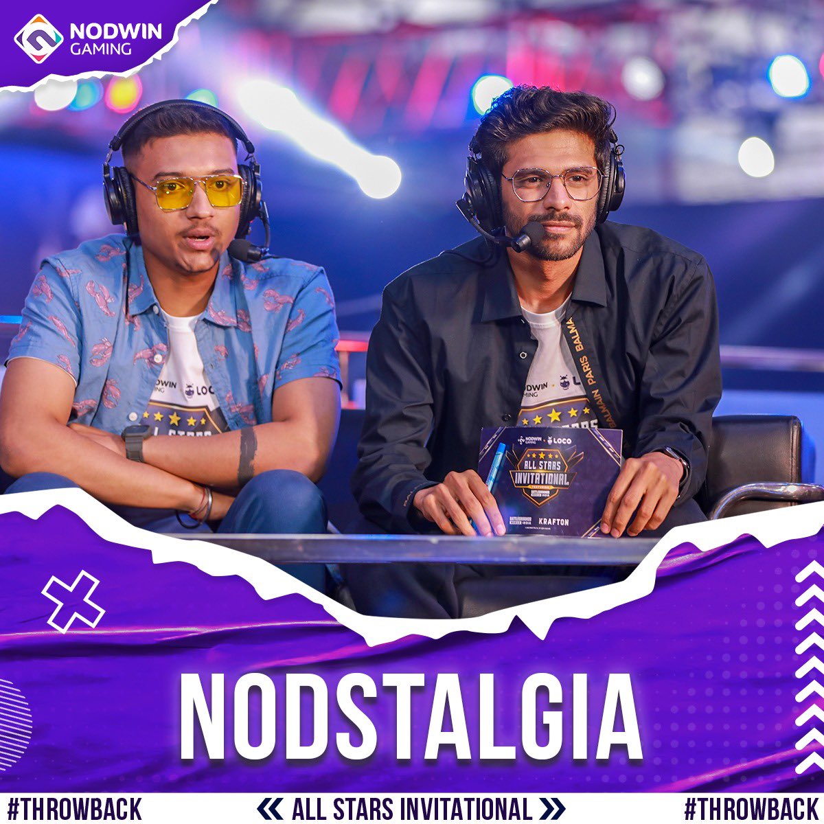 NodwinGaming's tweet photo. Time for a drop, down the memory lane🪂🔥 #Throwback to some epic interactions & casting moments from All Stars Invitational🏆✨
#throwbackthursday #memorylane #allstarsinvitational #bgmi #gaming #esports https://t.co/XrwZUHH1iG
