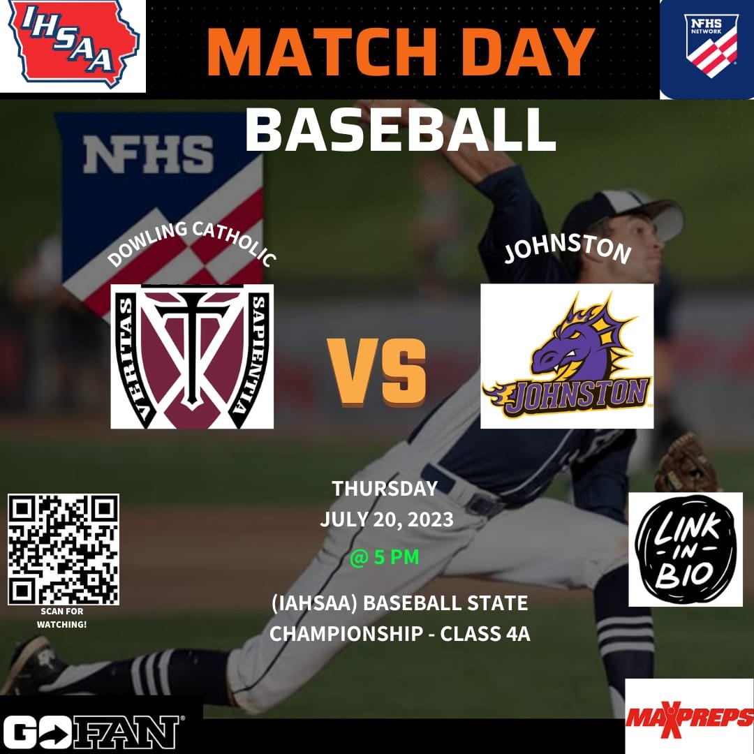 IAHSAA SPORT (@iahsaa_sport) on Twitter photo 🏆2023 IHSAA BASEBALL - CLASS 4A
⚾DOWLING CATHOLIC🆚JOHNSTON
📺Live Stream On: bit.ly/Livestreamhsba…
🗓 Today
⏰5 PM
<a href="/DCHSMaroons/">DowlingCatholic</a> <a href="/MaroonCrew/">Maroon Crew</a> <a href="/barstool_DCHS/">Dowling Barstool</a> <a href="/DowlingBaseball/">Dowling Baseball</a> <a href="/AundraMeeks/">Aundra Meeks</a> <a href="/nroorda/">Nikki Roorda</a>
<a href="/StuartRuddy/">Stuart Ruddy</a> <a href="/HawkeyeTeacher/">Kris Campbell</a> <a href="/BenShaver15/">Ben Shaver</a> <a href="/jnj864/">Jeff Lorenz</a> <a href="/TyneWeeden/">Tyne Weeden</a> <a href="/JCSD_TeachLearn/">JCSD_Teaching & Learning</a> 🏆2023 IHSAA BASEBALL - CLASS 4A
⚾DOWLING CATHOLIC🆚JOHNSTON
📺Live Stream On: bit.ly/Livestreamhsba…
🗓 Today
⏰5 PM
<a href="/DCHSMaroons/">DowlingCatholic</a> <a href="/MaroonCrew/">Maroon Crew</a> <a href="/barstool_DCHS/">Dowling Barstool</a> <a href="/DowlingBaseball/">Dowling Baseball</a> <a href="/AundraMeeks/">Aundra Meeks</a> <a href="/nroorda/">Nikki Roorda</a>
<a href="/StuartRuddy/">Stuart Ruddy</a> <a href="/HawkeyeTeacher/">Kris Campbell</a> <a href="/BenShaver15/">Ben Shaver</a> <a href="/jnj864/">Jeff Lorenz</a> <a href="/TyneWeeden/">Tyne Weeden</a> <a href="/JCSD_TeachLearn/">JCSD_Teaching & Learning</a>