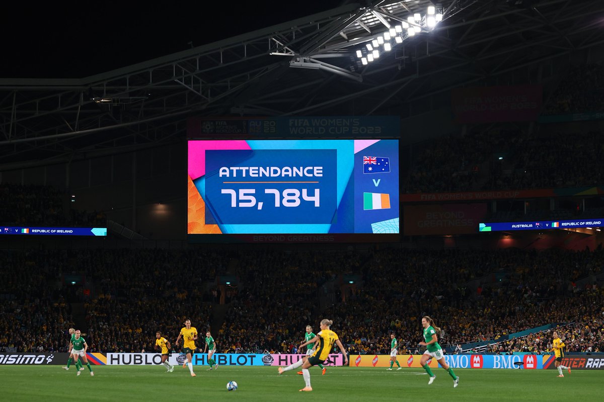 𝟕𝟓,𝟕𝟖𝟒. ✨

A record home crowd for a women's football match in Australia! 🙌

#BeyondGreatness | #FIFAWWC
