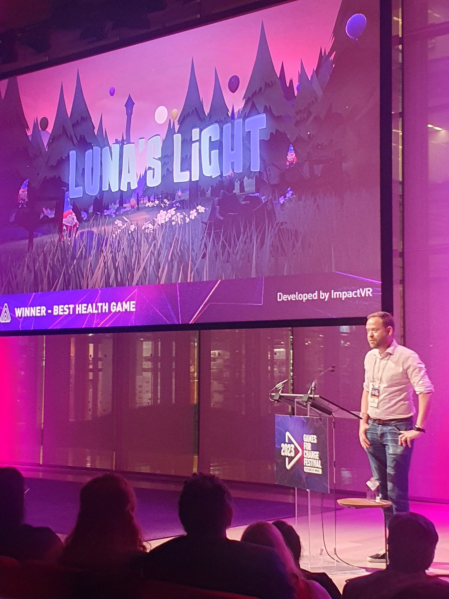 Ivan Phelan (@phello) on Twitter photo Delighted to be able to share that Luna's Light won the Best Health Game Award <a href="/G4C/">Games for Change</a> in NYC.
It would not have been possible without the amazing <a href="/SheffChildrens/">Sheffield Children's</a> staff and patients. So proud of the incredible team <a href="/ImpactVRLab/">ImpactVR</a> <a href="/sheffhallamuni/">Sheffield Hallam University</a> Delighted to be able to share that Luna's Light won the Best Health Game Award <a href="/G4C/">Games for Change</a> in NYC.
It would not have been possible without the amazing <a href="/SheffChildrens/">Sheffield Children's</a> staff and patients. So proud of the incredible team <a href="/ImpactVRLab/">ImpactVR</a> <a href="/sheffhallamuni/">Sheffield Hallam University</a>