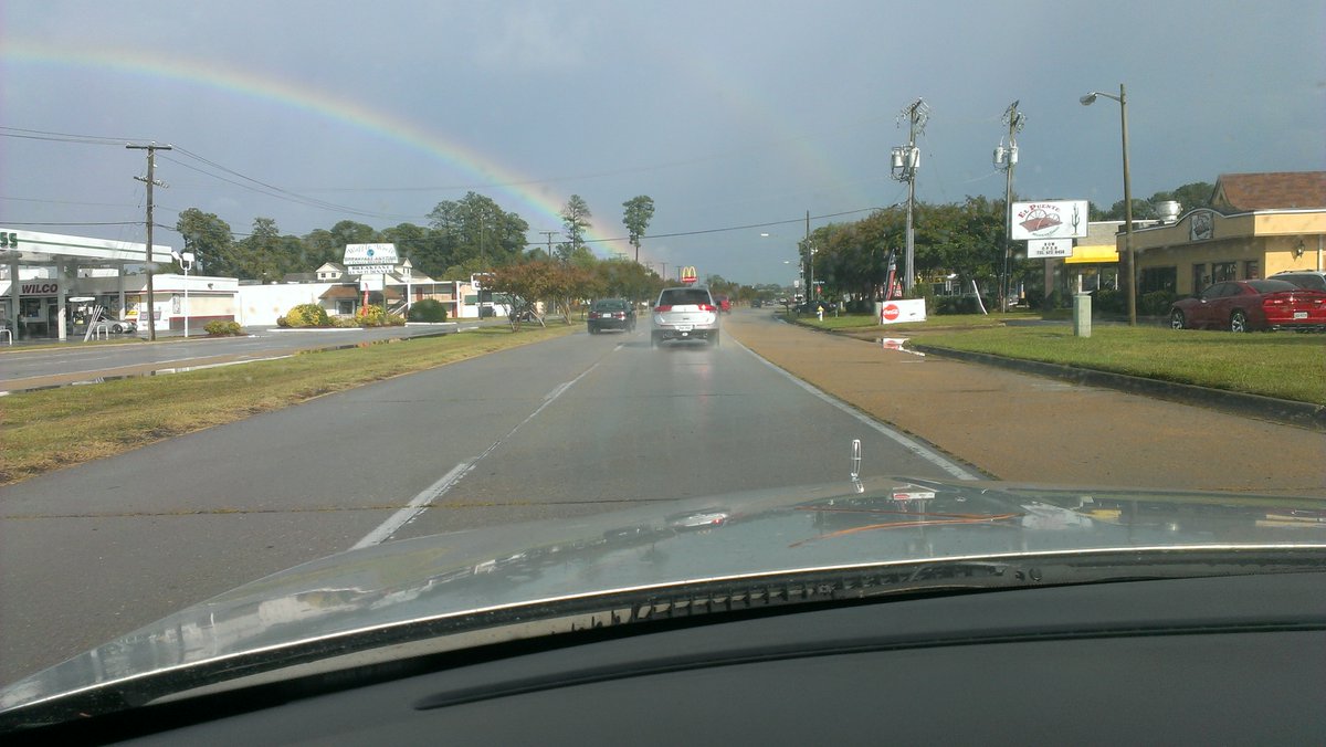 CoolCat1983's tweet photo. Flashback Thursday. I took this picture way back in 2014 on Western Branch BLVD after a pretty bad storm. God is always watching and reminding us that we can weather every storm life has for us. https://t.co/dEQ73kxzHL