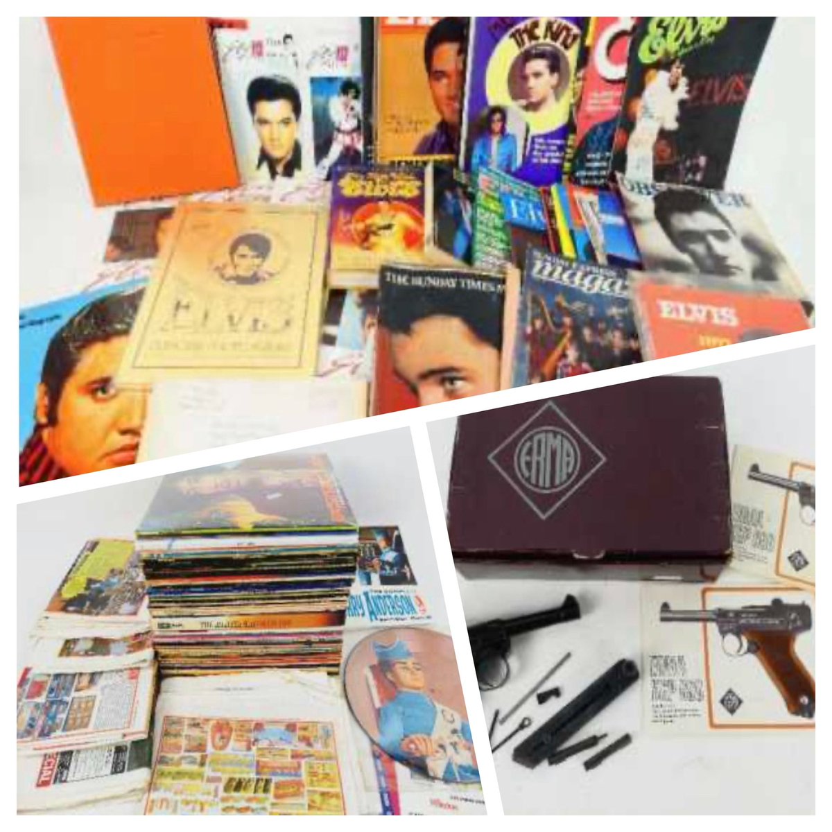 AuctionCentre2's tweet photo. Check out the catalogue for our militaria, coins, vinyl and fine art auction which goes live next week, July 28 at https://t.co/5fHbFSL3y5
#haltonhour #antiques #elvismemorabilia #militarycollector #coinauctions #coincollector #vynalrecordauction #furnitureauction #Elvis https://t.co/6OGEayabZg