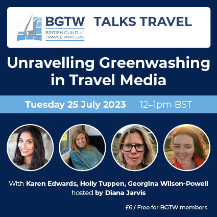 Diana (@diana_jarvis) on Twitter photo The rescheduled <a href="/TravWriters/">BGTW</a> Unravelling Greenwashing webinar is taking place next Tuesday 25th July at 12pm.
Our expert speakers are <a href="/KarenNEdwards/">Karen Edwards</a> @HollyTuppen and <a href="/Georgina_WP/">G Wilson-Powell</a>
For more info and to sign up: bgtw.org/product/unrave⦠The rescheduled <a href="/TravWriters/">BGTW</a> Unravelling Greenwashing webinar is taking place next Tuesday 25th July at 12pm.
Our expert speakers are <a href="/KarenNEdwards/">Karen Edwards</a> @HollyTuppen and <a href="/Georgina_WP/">G Wilson-Powell</a>
For more info and to sign up: bgtw.org/product/unraveā¦