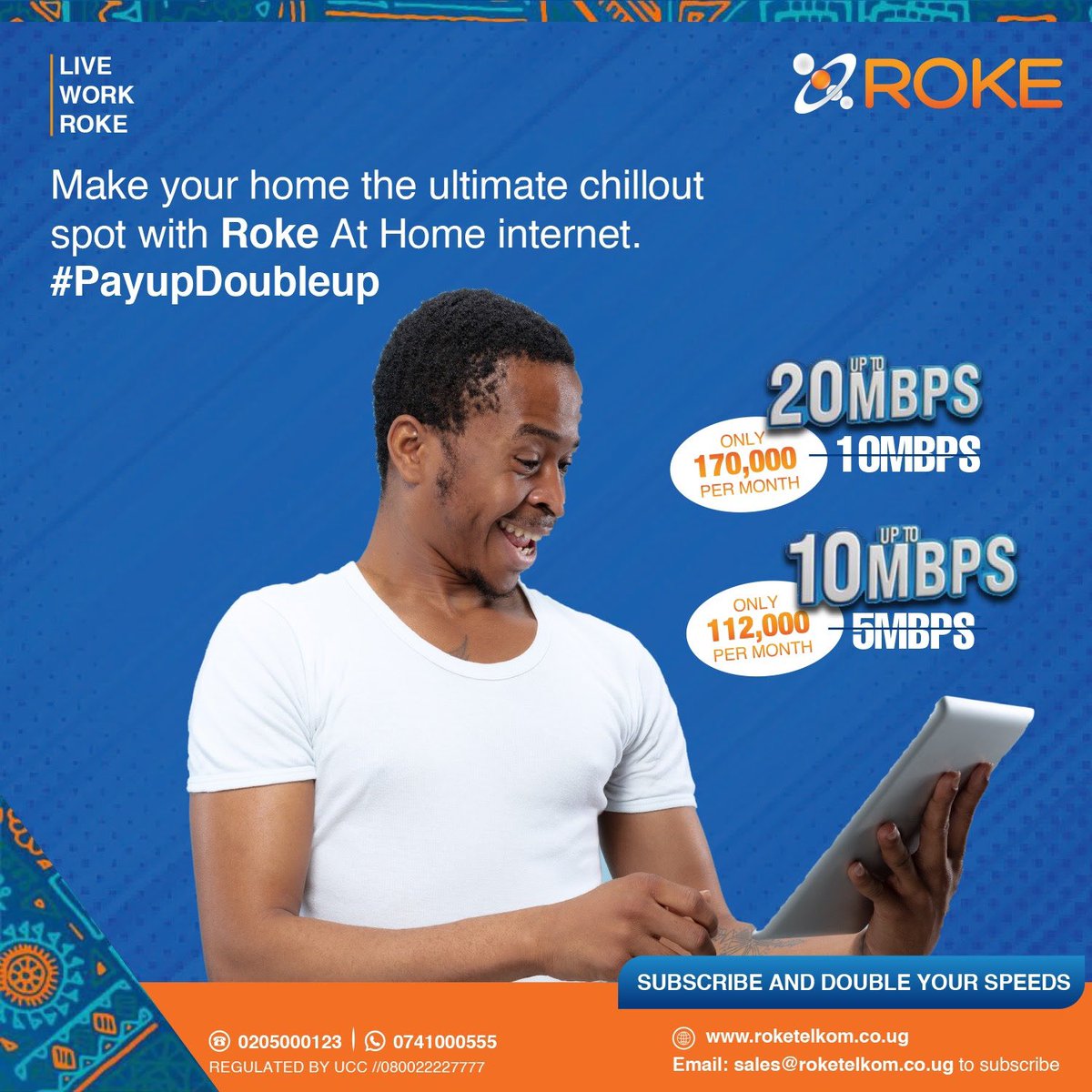 DouglasLwangaUg's tweet image. Unbeatable deals with @roketelkomug Subscribe and double your speeds #roketelkom #PayupDoubleUp