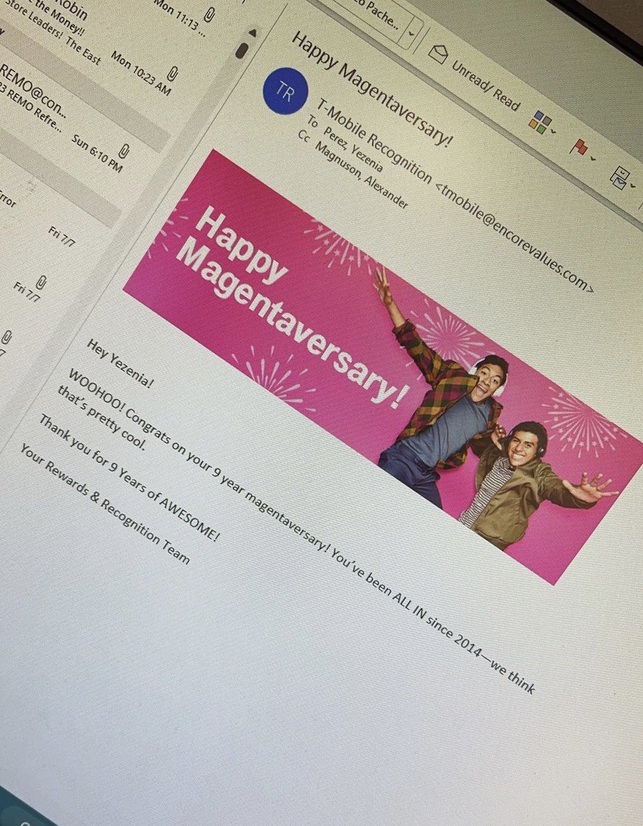 Haven’t been active on here for a while and since then …. This has happened … UFFFF 9yrs! Time sure does fly #Magentaversary