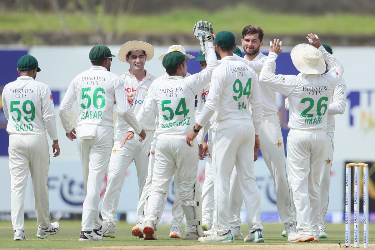 Alhamdulillah! 🇵🇰🙏 Incredible Test Match Victory for Pakistan! Saud Shakeel's magnificent batting display and Shaheen Afridi's 💯 wickets led us to win! #PakistanCricket #PAKvsSL