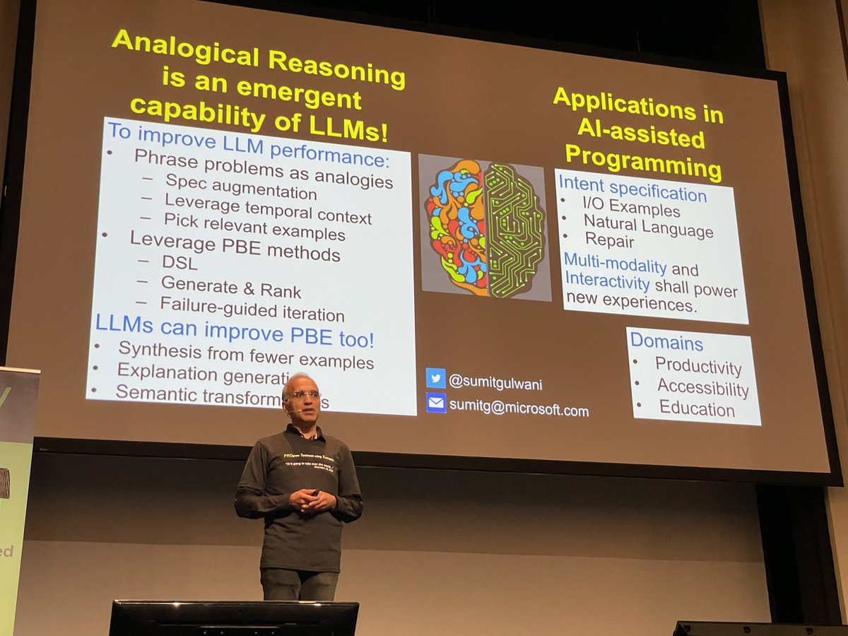 Rajeev Alur (@rajeevalur) on Twitter photo Inspiring talk by <a href="/SumitGulwani/">Sumit Gulwani</a> at CAV 2023 on what program synthesis can do the era of ever powerful LLMs, particularly for education Inspiring talk by <a href="/SumitGulwani/">Sumit Gulwani</a> at CAV 2023 on what program synthesis can do the era of ever powerful LLMs, particularly for education