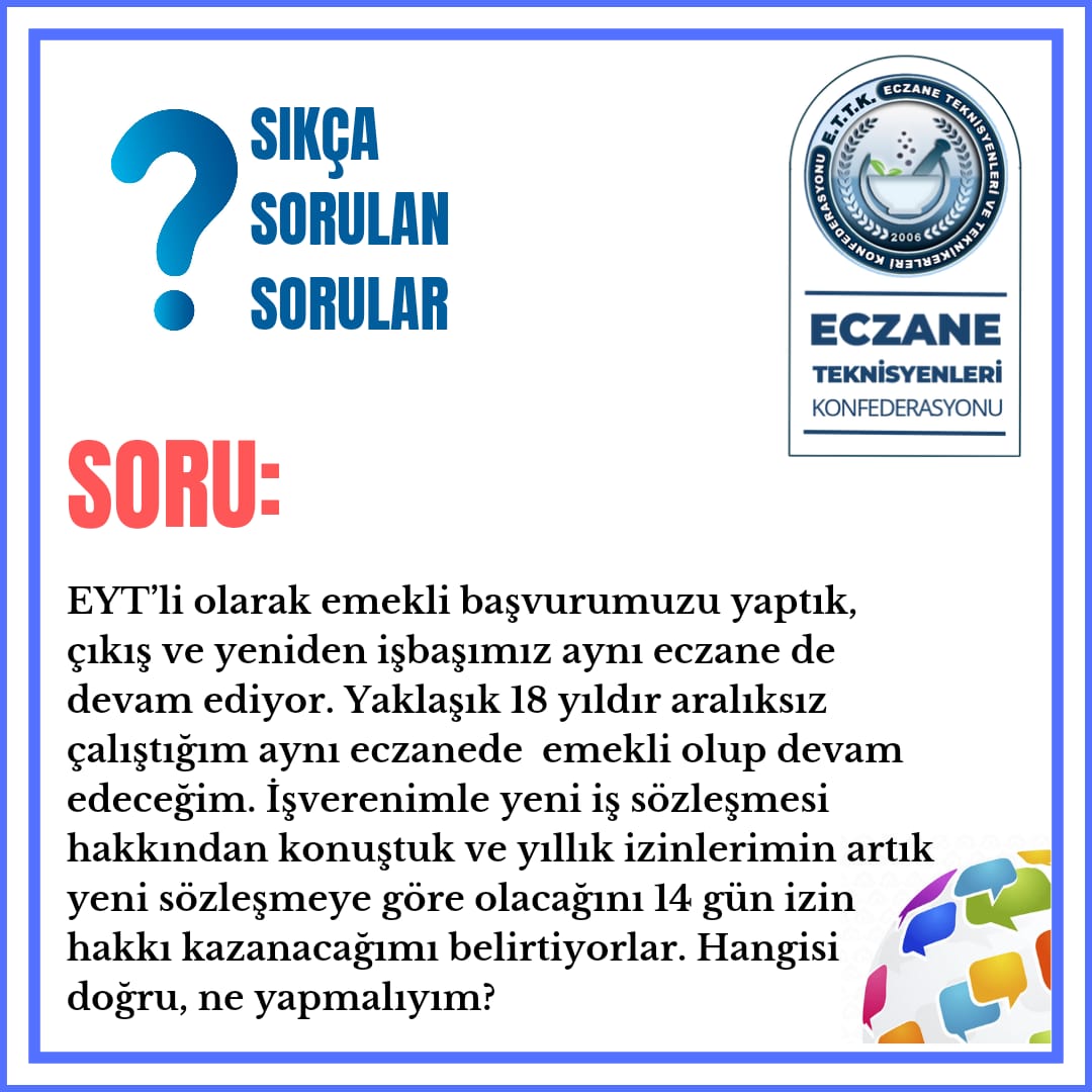 ettkkurumsal's tweet photo. #soru #cevap #sosyalhaklarımız #eczane #eczaneteknikeri #banasorusor #eczaneteknisyeni https://t.co/QdldSXBzs8