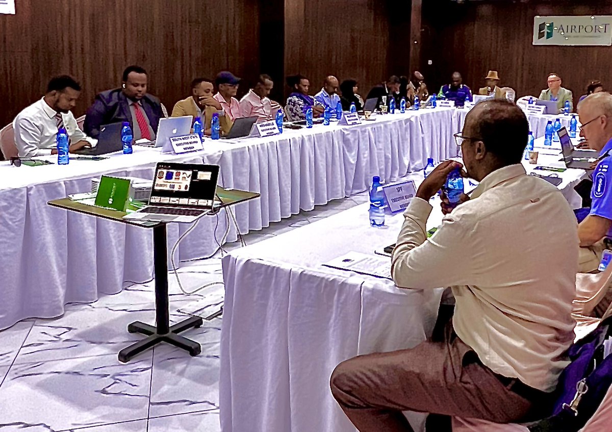 UNOPS_Somalia's tweet photo. Productive 2-day design steering committee meeting for #JointPoliceProgramme in #Mogadishu concluded. Addressing the scope of #JPP phase 2 & incorporating #SPF and #FMS priorities . Grateful for our partners' support: @MoIS_FGS @UKinSomalia, @GermanyinSOM & @EU_in_Somalia https://t.co/CdhLjsTJ3u