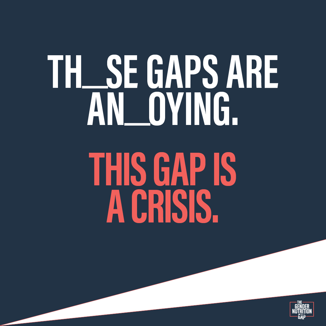 Gendernutrition's tweet image. The #gendernutritiongap is an alarming crisis impacting 1 billion women and girls worldwide. We need political accountability now to #closethegap gendernutritiongap.org