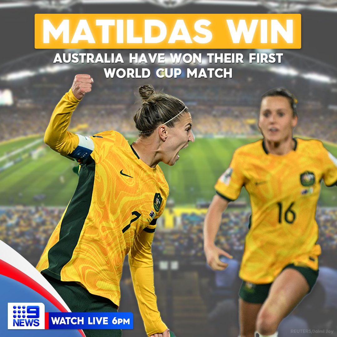 #BREAKING: The Matildas have kicked off their World Cup campaign beating Ireland 1-0 at Accor Stadium.

A penalty just after halftime put the Aussies ahead in front of 74,000 cheering fans - shattering the Matildas’ previous attendance record. #9News