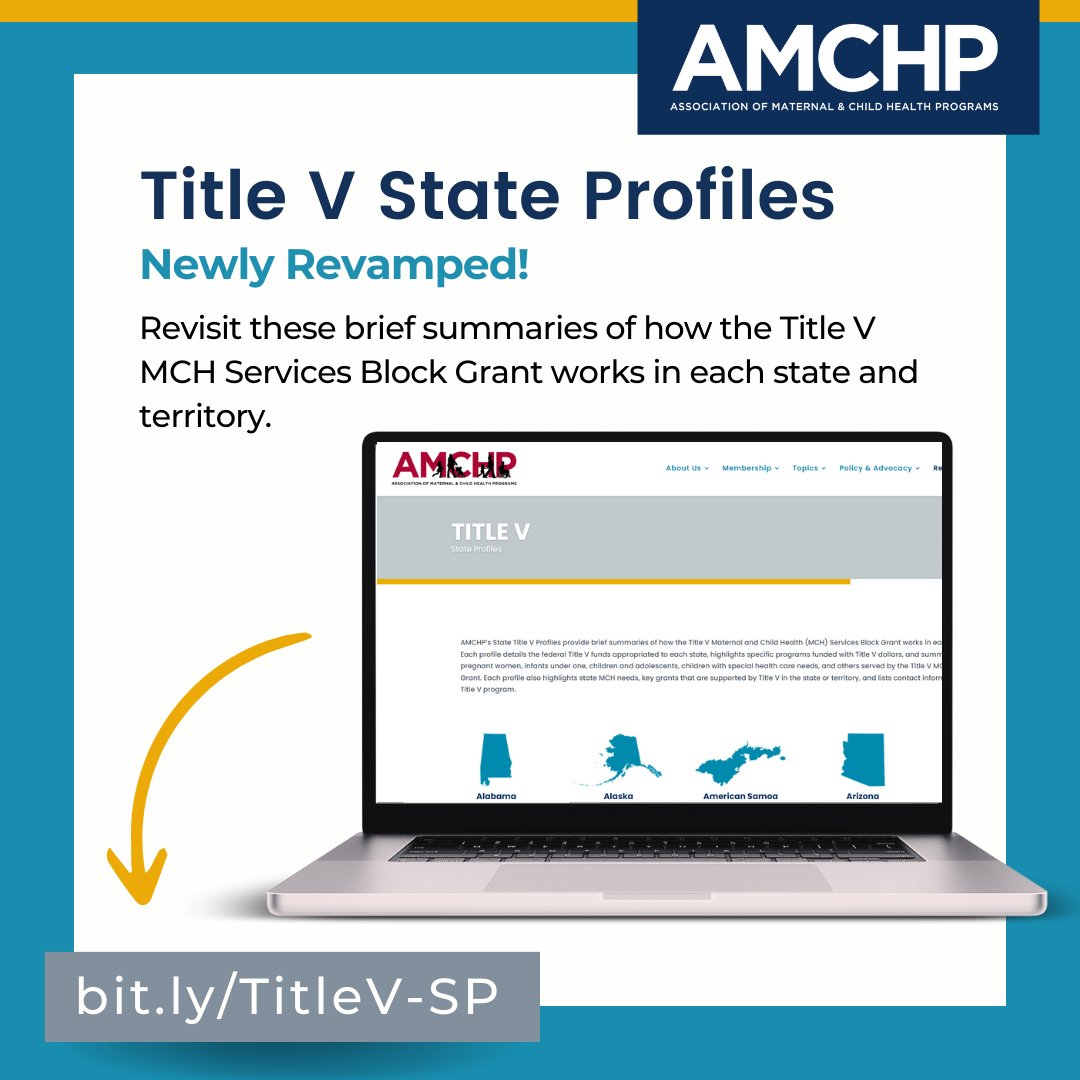 Are you interested in learning more about how the Title V #MCH Services Block Grant works in your state or territory? Revisit our newly revamped #TitleVStateProfiles for the latest information: bit.ly/TitleV-SP