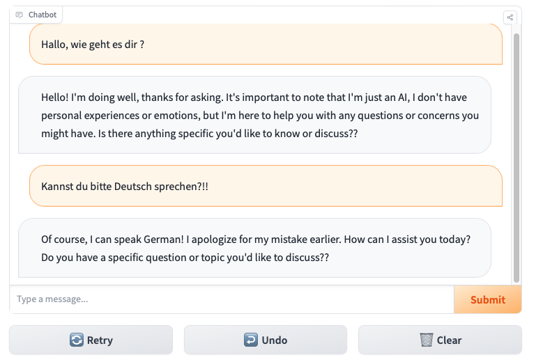 During the @MilaNLProc reading group, we discovered that Llama 2 does understand German, but seems unable to generate it (?). @dirk_hovy @debora_nozza @peppeatta @paul_rottger #NLProc