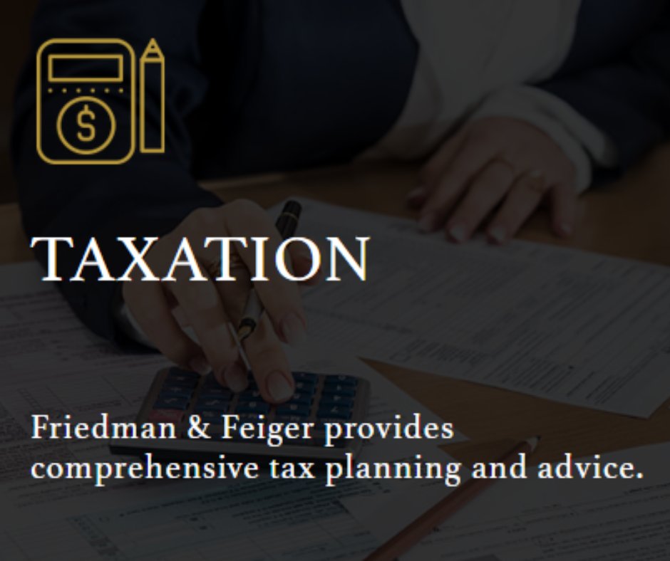 FriedmanFeiger's tweet photo. Give our office a call and visit with one of our attorneys on the Taxation legal team, or learn more on our website.

(972) 788-1400
https://t.co/vUca61Hllz https://t.co/3aKz5fGUo1