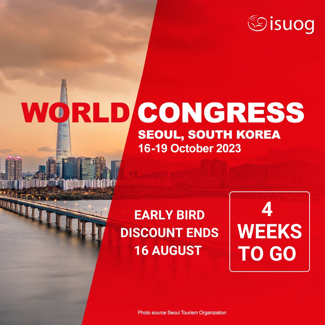 ISUOG on Twitter "Four weeks until the end of early bird pricing for