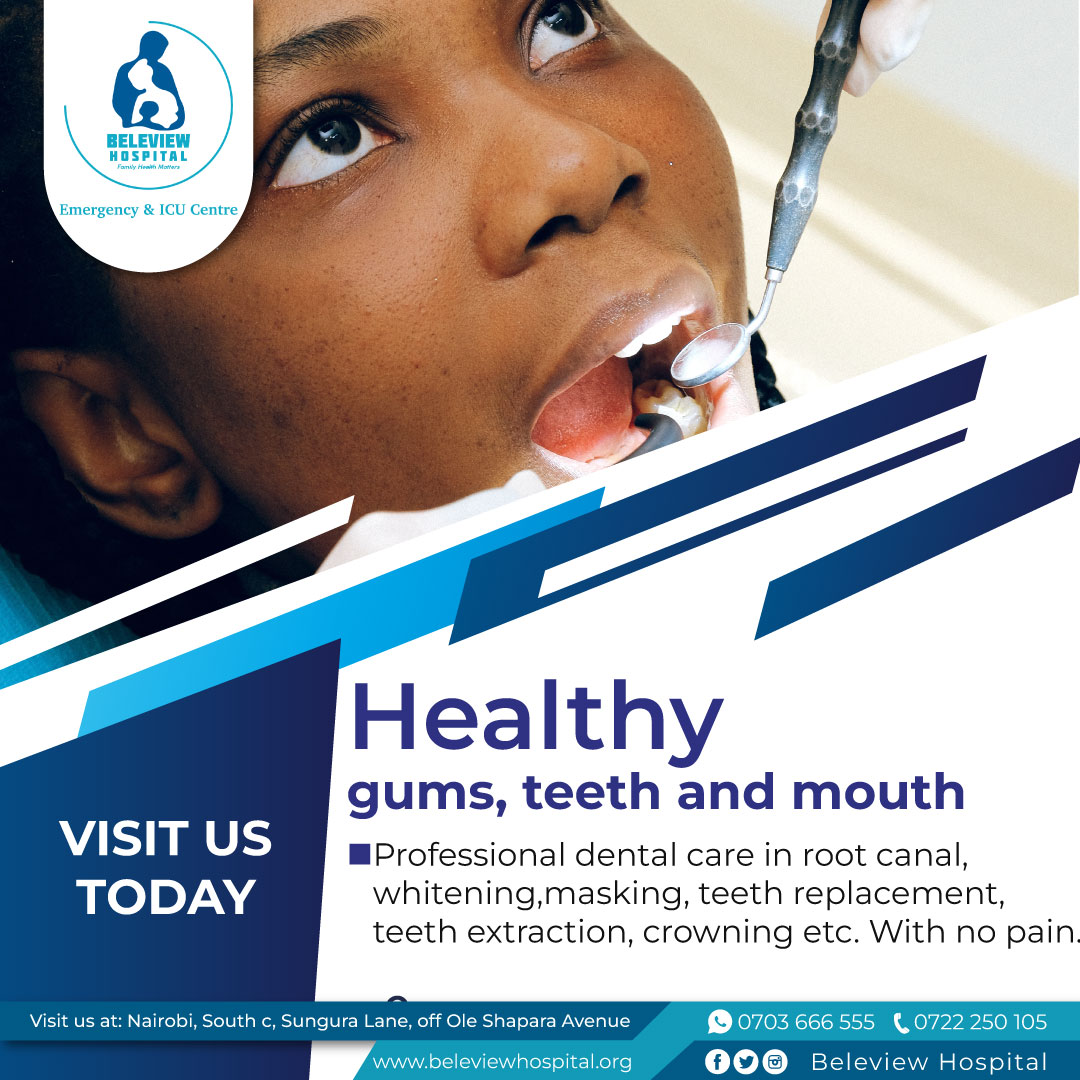 BeleviewH's tweet photo. Let's brighten up those smiles together.
We are NHIF accredited.
Visit us today!
#dentalcare
#BeleviewHospital https://t.co/499XzE05dn