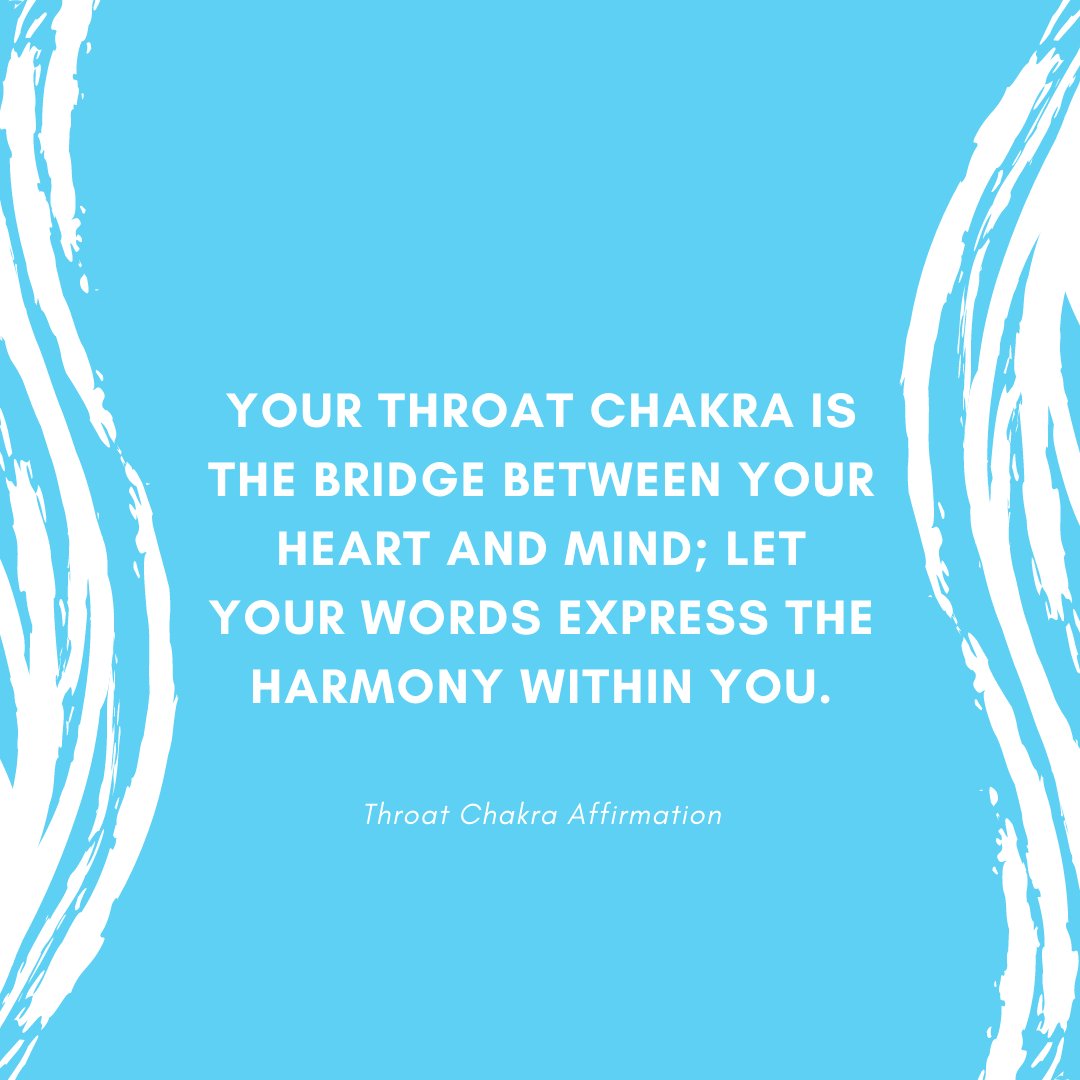 ThroatJournal's tweet photo. Your throat chakra is the bridge between your heart and mind; Let your words express the harmony within you.

#throatchakra #chakra #dailyaffirmations #affirmations #positiveaffirmations #wordsofaffirmation #dailymotivation #aesthetic https://t.co/51Xd2AJqqb