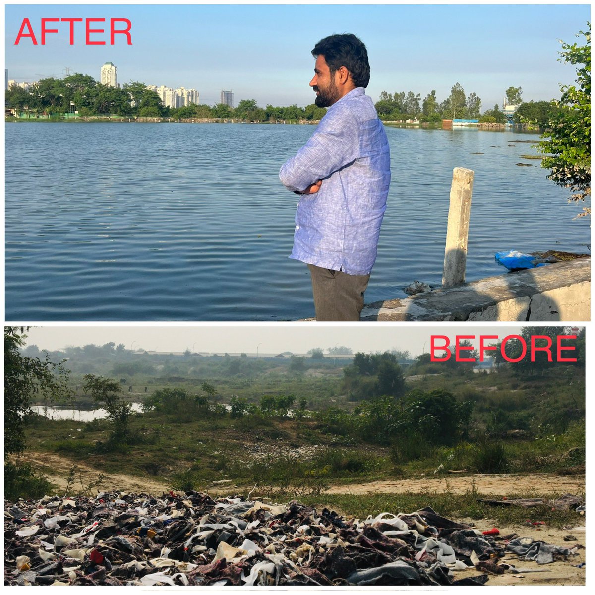 @ Noida Lake , Sector 135

#LakeRestoration #PondRevival #VikrantTongad #CSR #NoidaLakes