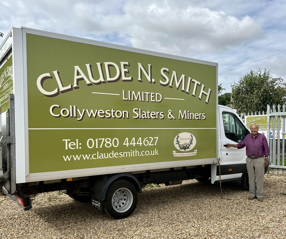 Claude inspecting the new van today.