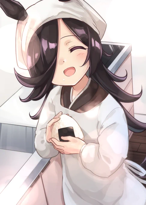 割烹着キラキラほわほわ ライスちゃん!  #ライスシャワー #ウマ娘