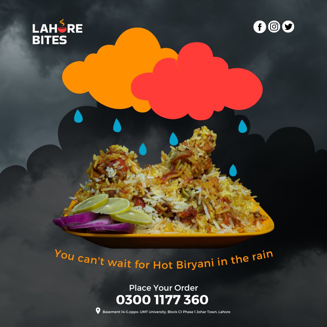 lahorebites's tweet photo. We know you can't control your craving for Hot Biryani in the Rain 🥘😋🌧️

Call Us: 𝟎𝟑𝟎𝟎 𝟏𝟏𝟕𝟕 𝟑𝟔𝟎
Free Delivery within 2KM

#lahorebites #umt #biryani #biryanilovers #chickenbiryani #biryanilove #biryanirecipe #biryanirice #biryaniheaven #biryaniislove #foodiesoflahore https://t.co/63Ve0EYVaz