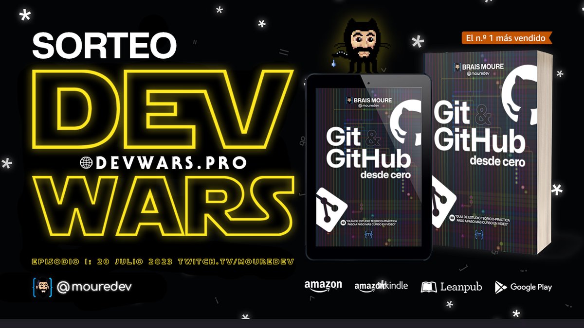 Hoy comienza el nuevo evento de la comunidad... Las #DevWars!

Habrá sorteos (un PC!) y risas, pero si no puedes venir (o quieres tener más posibilidades), voy a regalar dos copias de mi libro para celebrarlo.

✅ Sígueme
❤️ Dale like
🔁 Haz RT

Sorteo durante el directo.