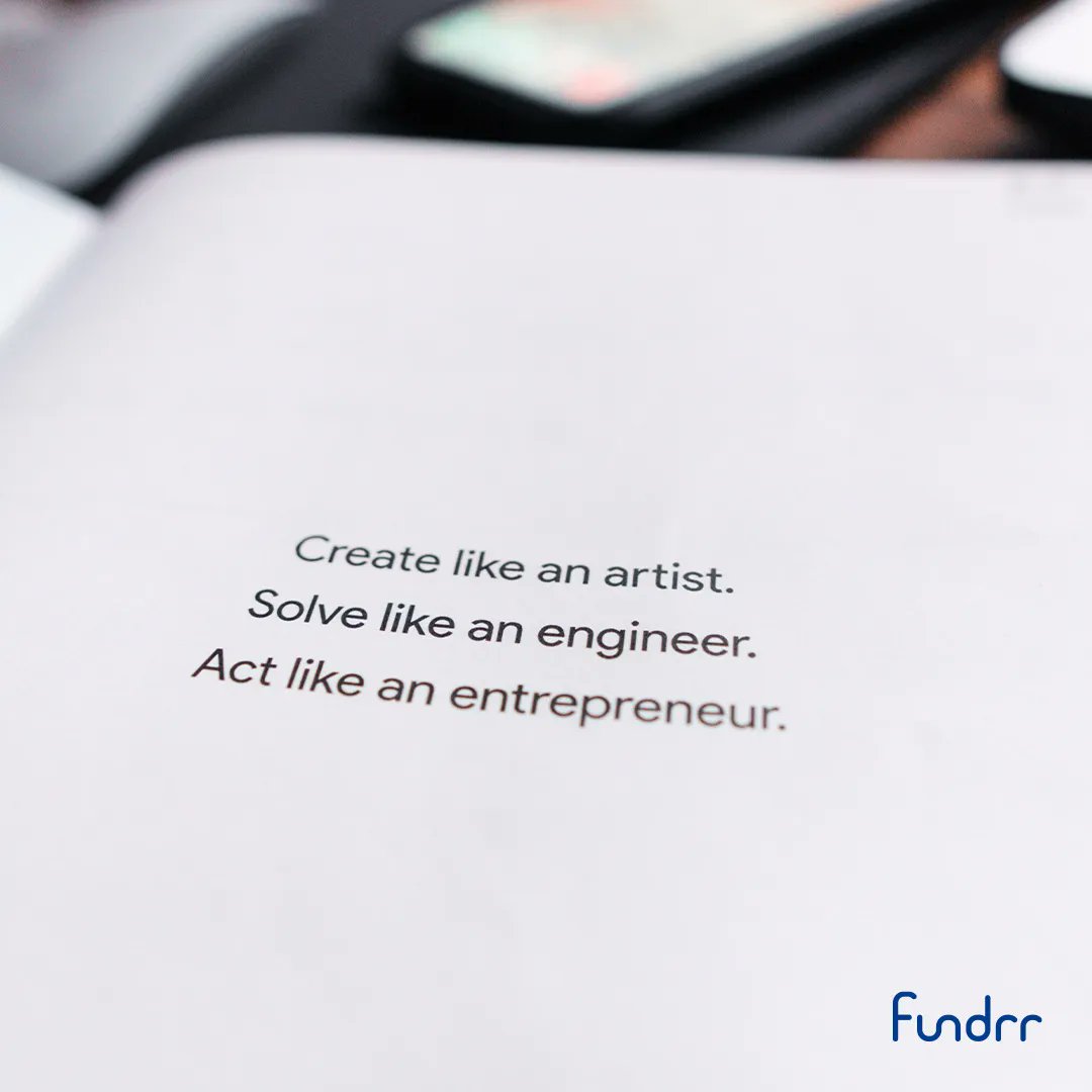 FundrrSA's tweet photo. Create 👏 Solve 👏 Act 👏 

#Fundrr #GoBig #GoDigital #DigitalAge https://t.co/XlYDEs2rFQ