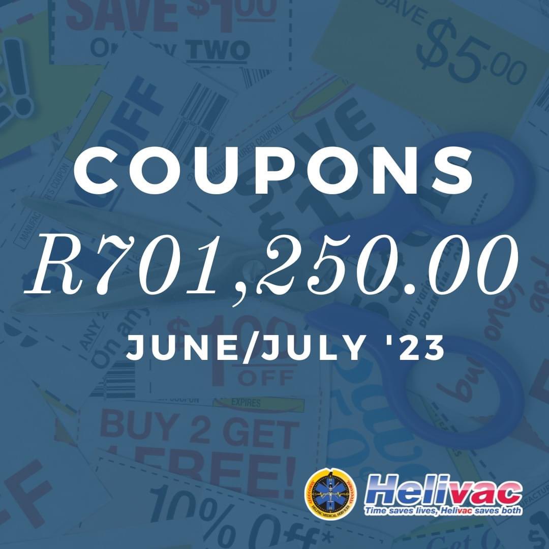 Flying high with #Helivac! Our Premium Members soared to R701,250 in total savings from discount coupons this June and July. Explore more amazing benefits of our membership at helivac.co.za/helivac-member… today! 🚁💰 #HelivacSavings #PremiumMembership