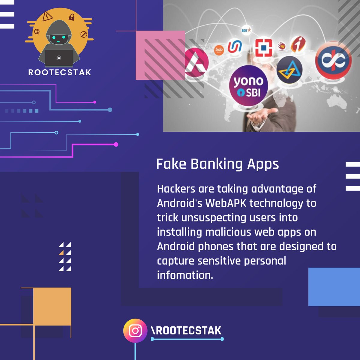 rootecstak's tweet photo. Follow @rootecstak for More Infosec Content and Tips
#rootecstak #cybersecurity #Banking #bank #android #cybersec #infosec #informationsecurity #cyberattack #phishing #hacking #security #securitybreach #fakebankingapps https://t.co/K9FediaCyV