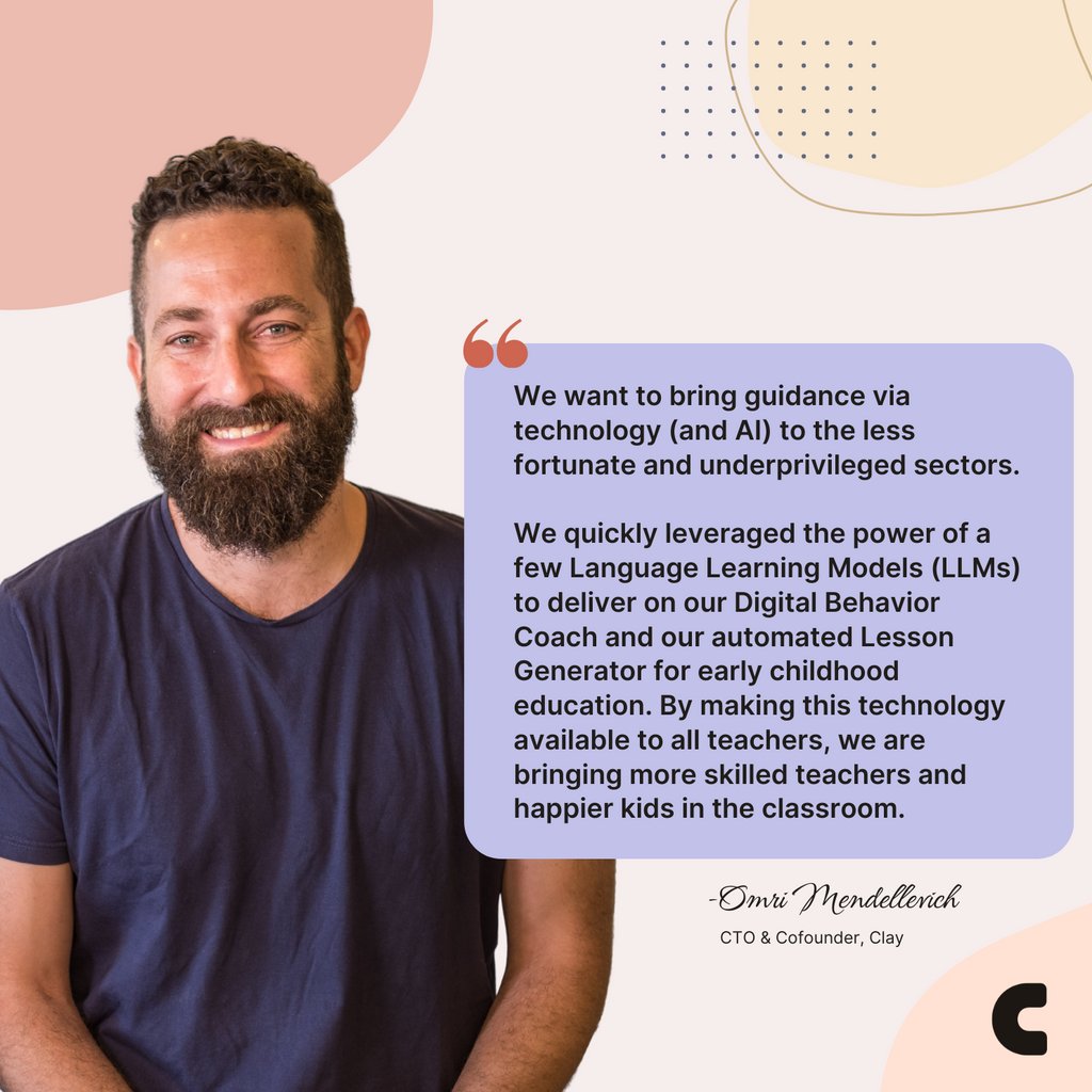 Read Clay's cofounder omri2u's take on the future of Artificial Intelligence and how we leverage AI to empower early childhood educators! Link in comments.
