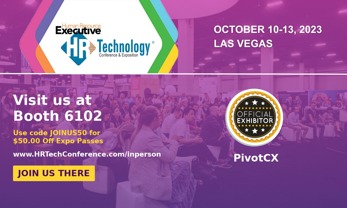 Meet us at the #HRTechConf 2023 Expo this coming October. We're excited to be talking with employers and partners about how we're speeding up recruitment with our communications hub. If you haven't registered yet, use our code to get $50 off. 
i.snoball.it/p/RReN/l
